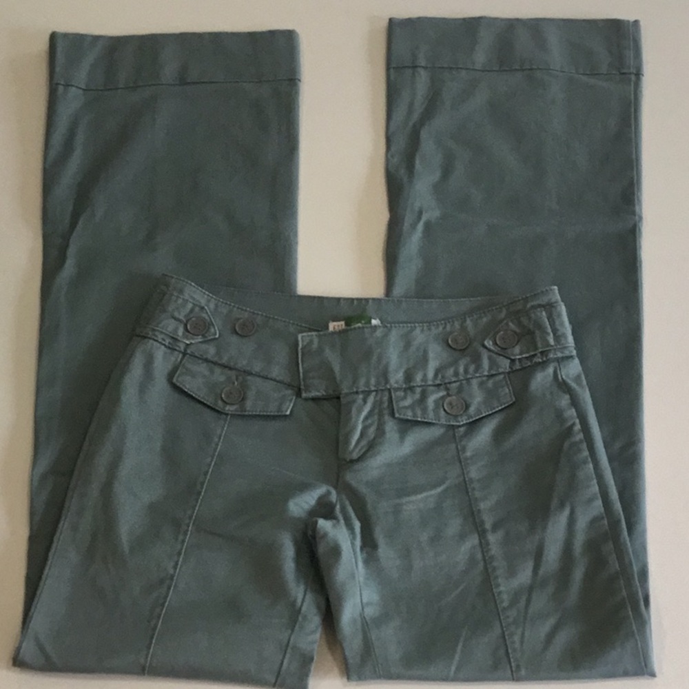 Anthropologie Ett:twa Green Wide Leg Chinos